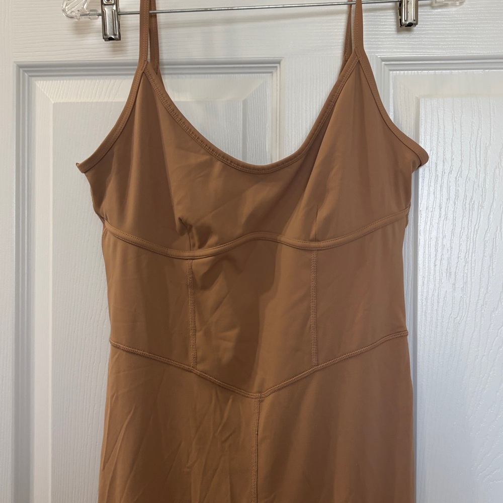 JoyLab Tan Corset Jumpsuit with Flare legs - Picture 3 of 7
